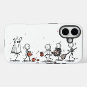 かわいいハロウィンの棒人間シーン Case-Mate iPhoneケース (裏面 (横))