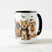 かわいいハロウィンの犬たち マグカップ (正面右)