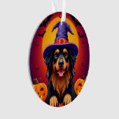 かわいいハロウィンの犬 オーナメント (正面)