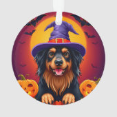 かわいいハロウィンの犬 オーナメント (裏面)