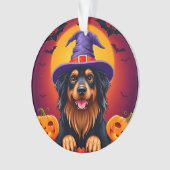 かわいいハロウィンの犬 オーナメント (正面)