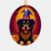かわいいハロウィンの犬 セラミックオーナメント (右)