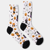 かわいいハロウィンの猫とかぼちゃの模様の靴下 ソックス (右)