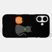 かわいいハロウィンの猫とカボチャ Case-Mate iPhoneケース (裏面 (横))