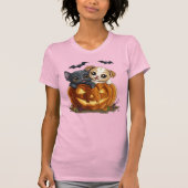 かわいいハロウィンの猫と犬のTシャツ Tシャツ (正面)