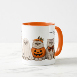 かわいいハロウィンの猫のコスチューム オレンジ マグ