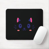 かわいいハロウィンの猫顔のキットン仮装 マウスパッド (マウス)
