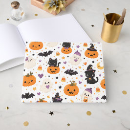 かわいいハロウィンの猫、おばけ、カボチャ、コウモリ ゲストブック