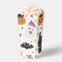 かわいいハロウィンの猫、お化け、カボチャ、コウモリ