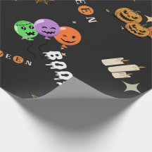 かわいいハロウィンの落書きのスプーキーなパターンの包装