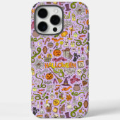 かわいいハロウィンの落書きパターン Case-Mate iPhoneケース (裏面)