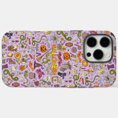 かわいいハロウィンの落書きパターン Case-Mate iPhoneケース (裏面 (横))