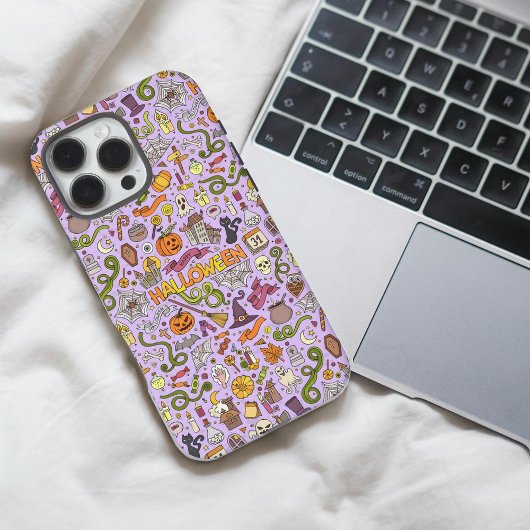 かわいいハロウィンの落書きパターン Case-Mate iPhoneケース