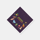 かわいいハロウィンの衣装モダン誕生日パーティー スタンダードカクテルナプキン (角)