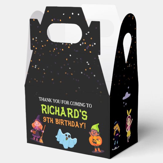 かわいいハロウィンの衣装モダン誕生日パーティー フェイバーボックス (オープン)