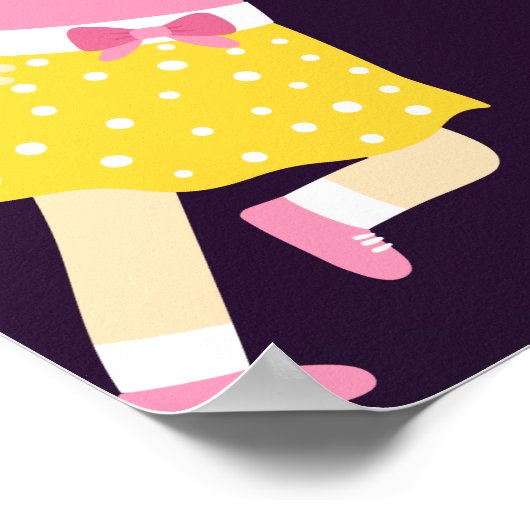 かわいいハロウィンの衣装モダン誕生日パーティー ポスター (角)