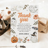 かわいいハロウィンの誕生日お礼カード サンキューカード