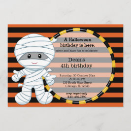 かわいいハロウィンの誕生日 招待状