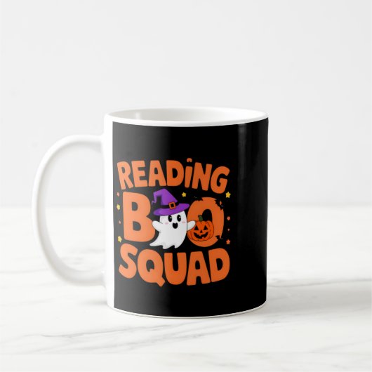 かわいいハロウィンの読書Boo Squadのコスチューム コーヒーマグカップ (左)