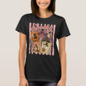 かわいいハロウィンの郵便切手の幽霊猫 Tシャツ (正面)