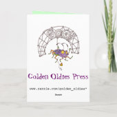 かわいいハロウィンの魔法使いカード カード (裏面)