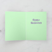 かわいいハロウィンの魔法使いカード カード (内部)