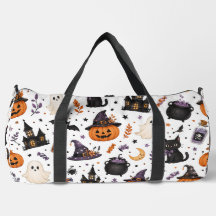 かわいいハロウィンの黒猫シームレスパターン