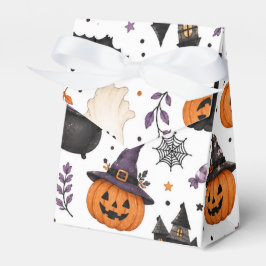 かわいいハロウィンの黒猫シームレスパターン フェイバーボックス