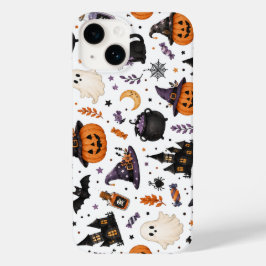かわいいハロウィンの黒猫シームレスパターン Case-Mate iPhone 14ケース