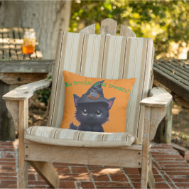 かわいいハロウィンの黒猫 アウトドアクッション
