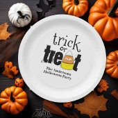 かわいいハロウィンをトリックまたはパーソナライズされたトリート ペーパープレート