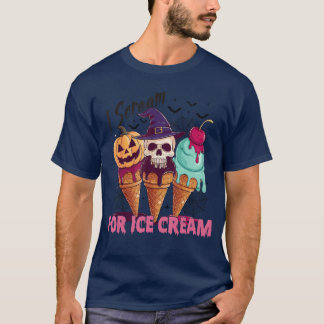 かわいいハロウィンアイスクリーム Tシャツ