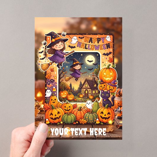 かわいいハロウィンアクリルインビテーション #6 アクリル招待状 (インサイチュ (ポータブル))