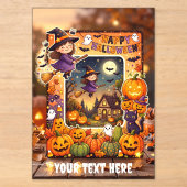 かわいいハロウィンアクリルインビテーション #6 アクリル招待状 (正面)