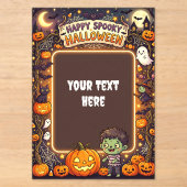 かわいいハロウィンアクリルインビテーション #7 アクリル招待状 (正面)