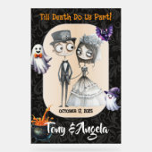 かわいいハロウィンウェディングウェルカムサイン アクリルサイン (正面)