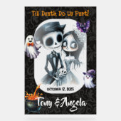 かわいいハロウィンウェディングウェルカムサイン アクリルサイン (正面)