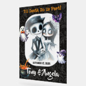 かわいいハロウィンウェディングウェルカムサイン アクリルサイン (傾斜)