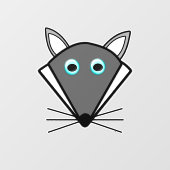 かわいいハロウィンウルフ ウィンドウサイン (シート)
