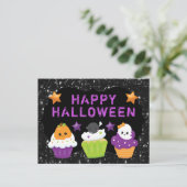 かわいいハロウィンカップケーキ ポストカード (スタンド正面)
