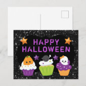 かわいいハロウィンカップケーキ ポストカード (正面/裏面)