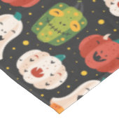 かわいいハロウィンカボチャとグルド テーブルクロス (アングル)