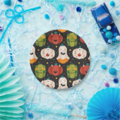 かわいいハロウィンカボチャとグルド ペーパープレート (パーティー)