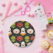 かわいいハロウィンカボチャとグルド ペーパープレート (パーティー)