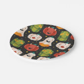 かわいいハロウィンカボチャとグルド ペーパープレート (アングル)