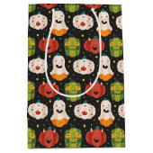 かわいいハロウィンカボチャとグルド ミディアムペーパーバッグ (正面)