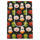 かわいいハロウィンカボチャとグルド ミディアムペーパーバッグ (裏面)