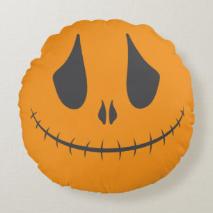 かわいいハロウィンカボチャとスマイル ラウンドクッション