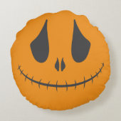 かわいいハロウィンカボチャとスマイル ラウンドクッション (裏面)