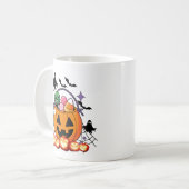 かわいいハロウィンカボチャのキャンディーアート コーヒーマグカップ (正面左)